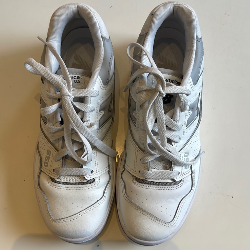 New Balance White and Gray 550 Women's Sneakers